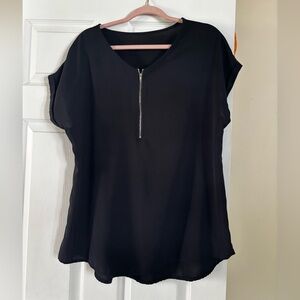Black Zippered Women's Tunic